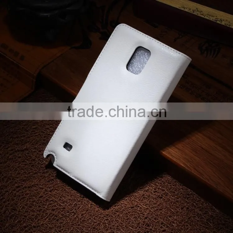 Wholesale Folio Stand Case PU Leather Flip Cover with Wallet for Samsung GALAXY Note4