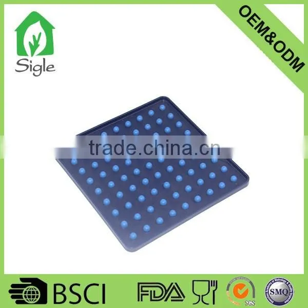 OEM ODM heat resisitant silicone sqaure points shape silicone dish drying mat holder sheets