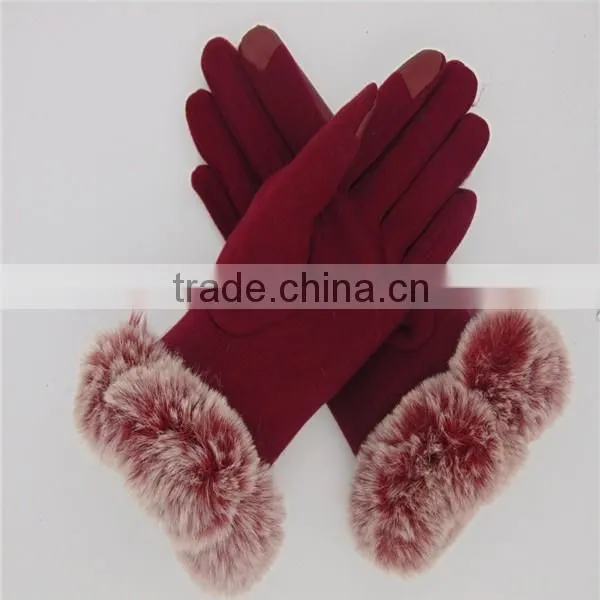 Spring Fashion PU Leather Glove in Any Color With Factory Price