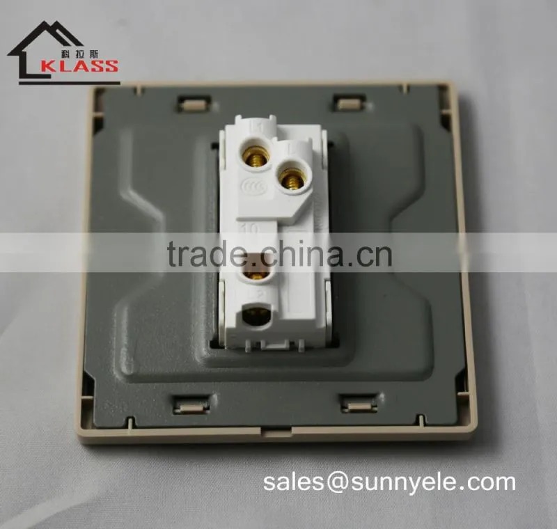 brushed aluminum golden 45A switch with neon,British style