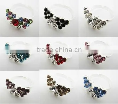Colorful rhinestone butterfly rings,2013 fashion ladies rings,Fashion accessories