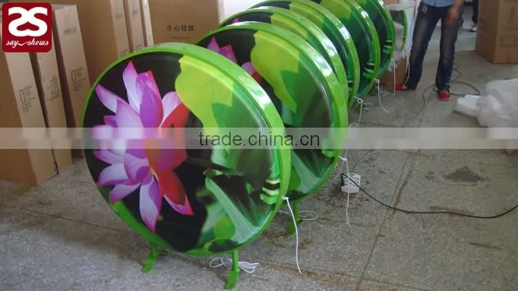 Wall Mounting advertising outdoor round led lightbox signs