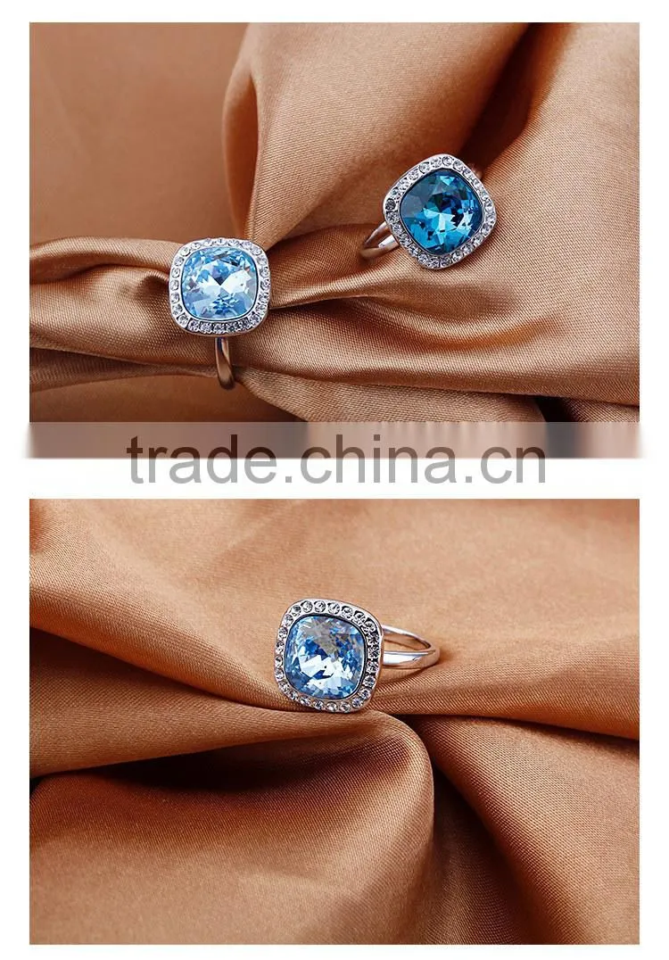 OUXI 2015 fashion statement rings made with Crystal jewerly 40102