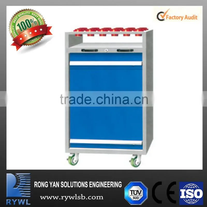 CNC cutting tools chest trolley cart with wheels and 3 drawer