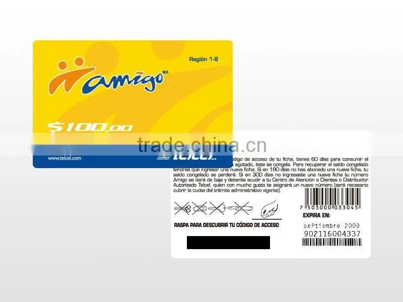 Prepaid Phone Card With Scratch Card Marking Machine