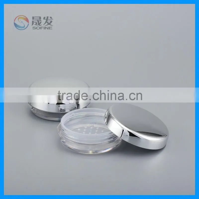 Clear Loose powder jar/Loose powder case/Loose powder case with sifter