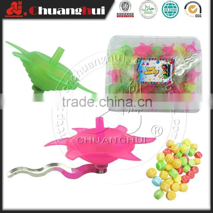 Magnet Peg-Top with Whistle Candy Toy