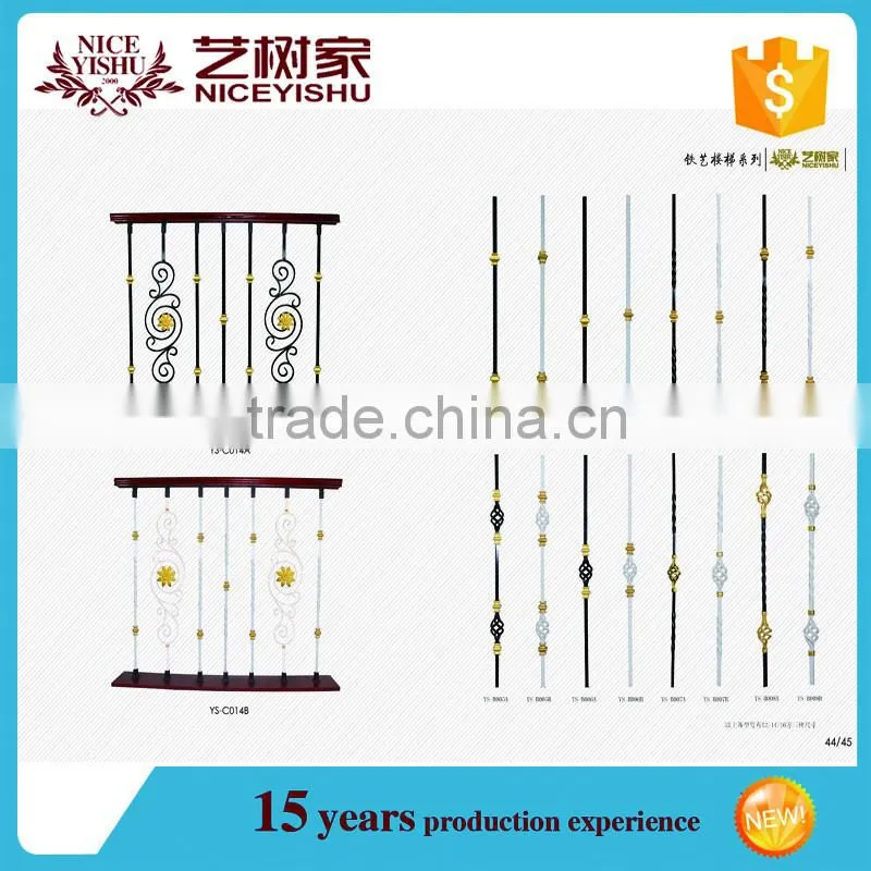 Alibaba wholesale outdoor wrought iron stair railing, balustrade, iron baluster with good price