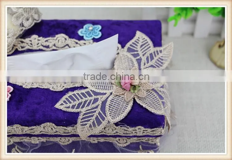 Short style lace tissue box