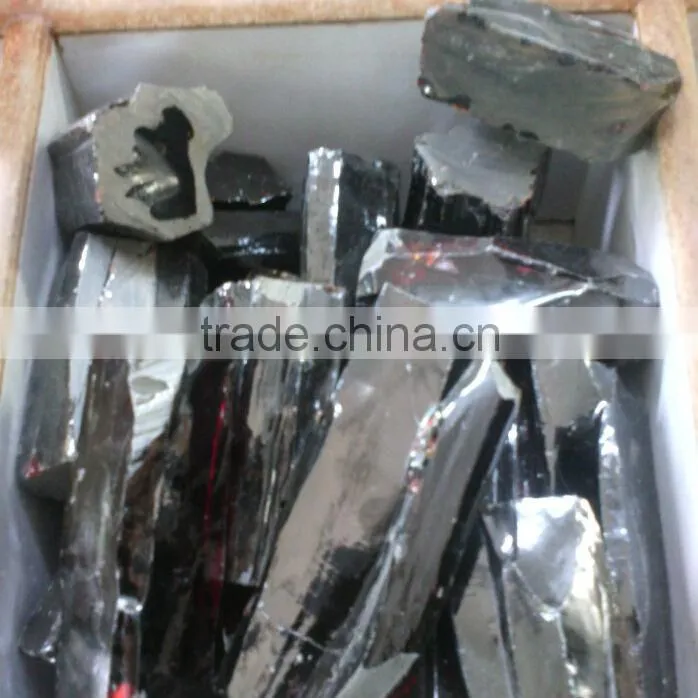 Zhanhao jewelry black rough synthetic stone raw materials stone/rough cut stone