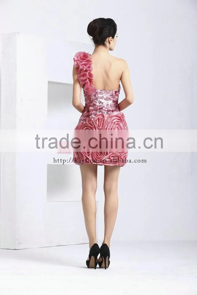 Elegant women party prom dress one shoulder detachable skirt wedding dresses