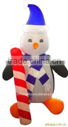 Inflatable Christmas decoration penguin with tie