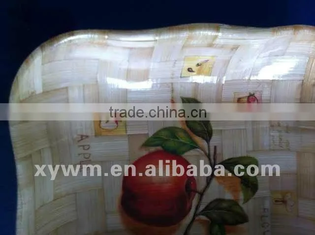 decorative bamboo square plate