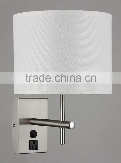 1 light Wall Lamp for hotel with Brushed Nickel Finish UL CUL ETL CE SAA