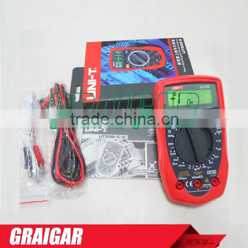Digital Multimeters Palm Size UNI-T ut33c Diode & Data Hold Super Mini pocket multimeter Measure Temperature