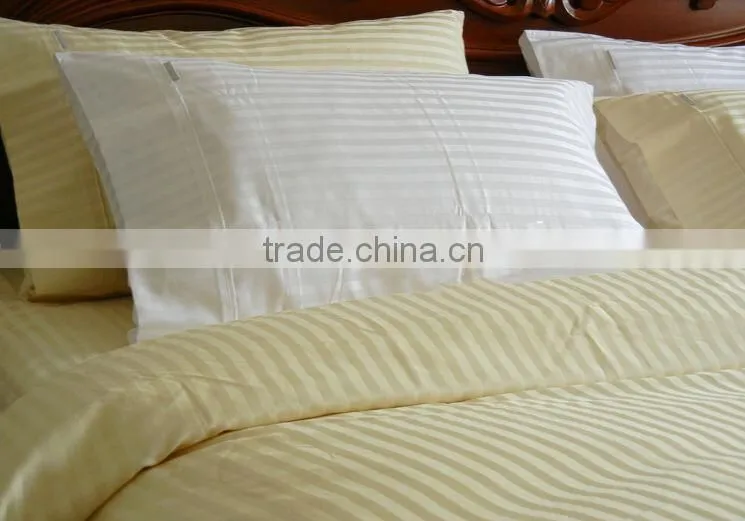 luxury cotton 1cm stripe hotel bedlinens