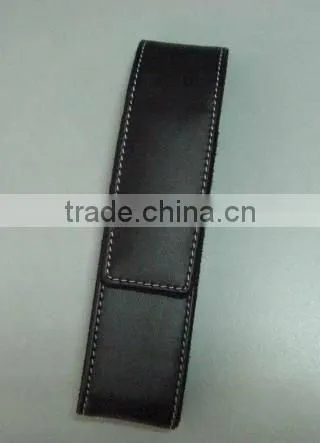 simple fashion color pencil bag for single pen of leather