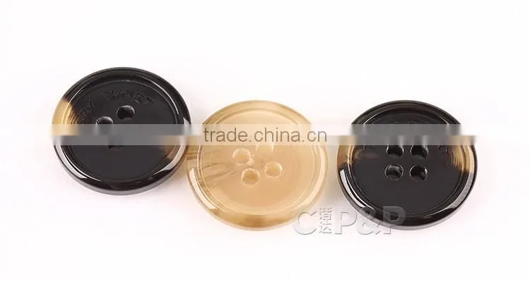 Plastic made 4 holes sewing polyester buttons for pants