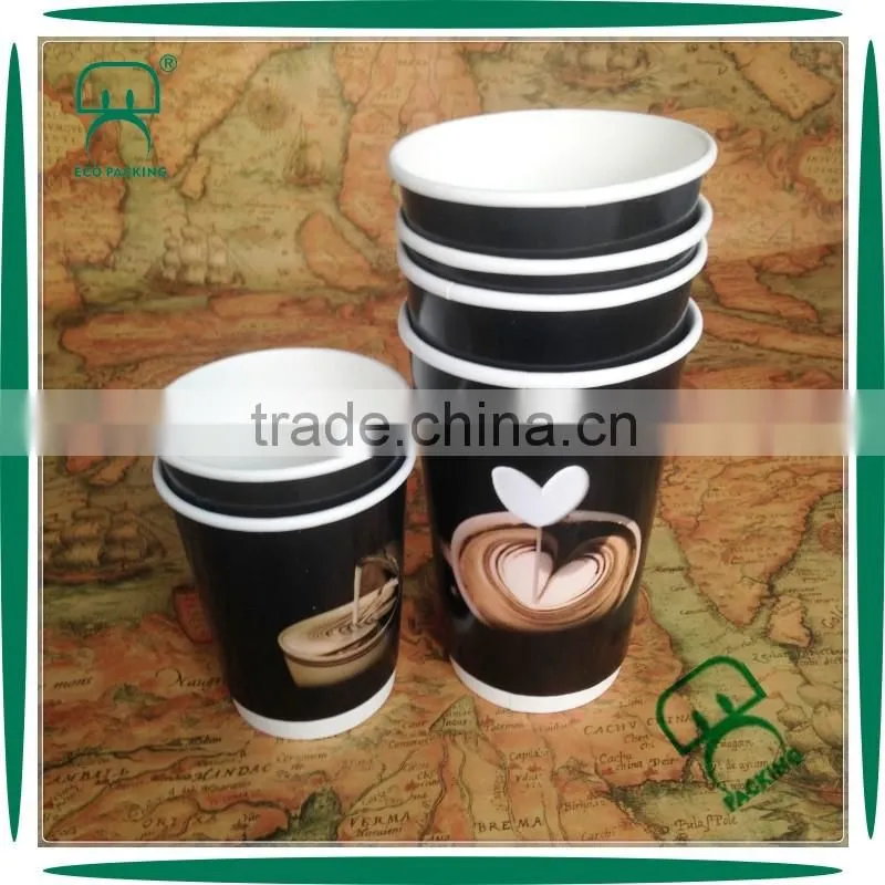 Hot Selling Nice Printing 8 oz,16 oz 12 oz Double Wall Coffee Cup in Stock