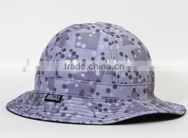 Wholesale Custom Printed Camo Bucket Hat+String