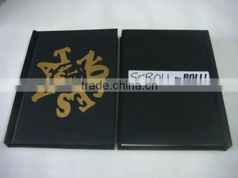 gold stamping notebook,gold edge notebook