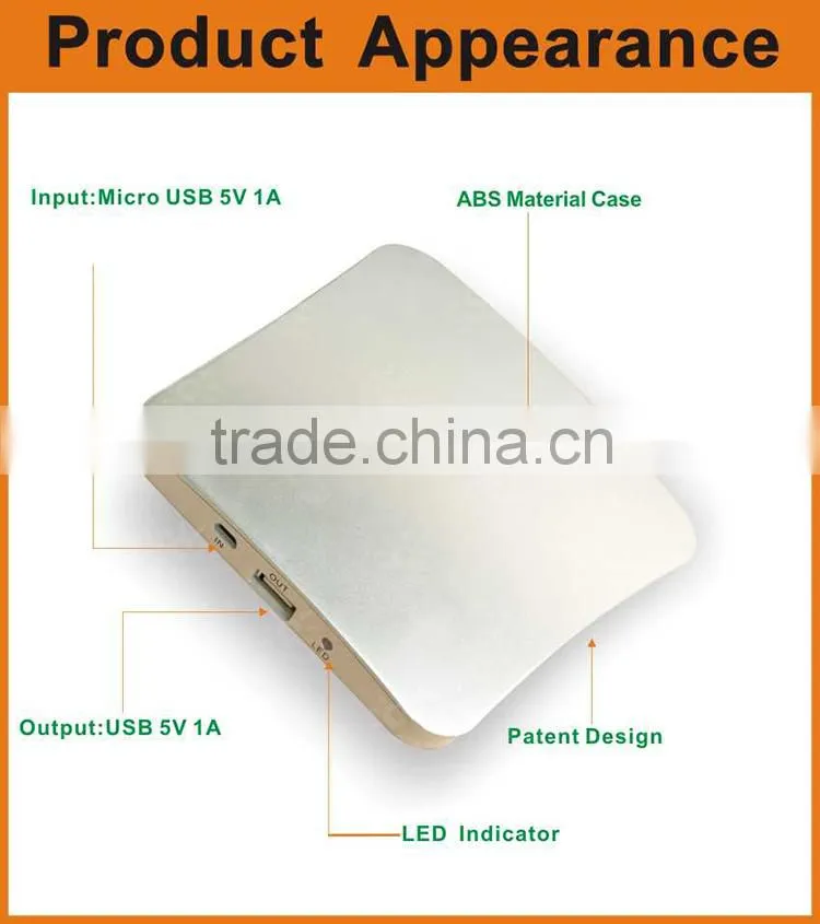 1800mah factory cheap price portable solar window charger/solar charger window/solar power bank