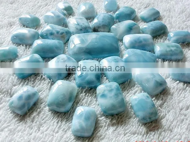 13x18mm larimar stone beads,natural larimar rectangle cabochon
