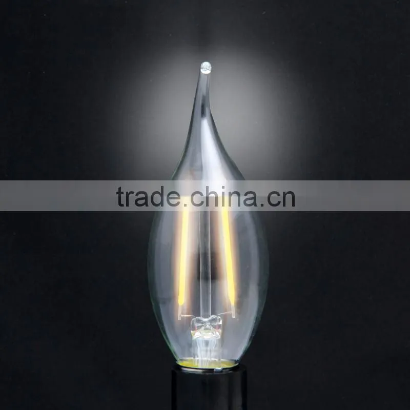 Power saving 2W 4W Dimmable Filament Bulb with E14/E12 Based