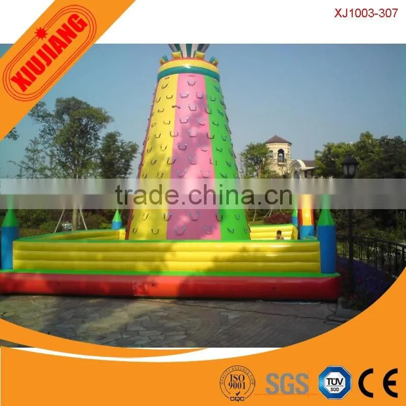 giant kids jumping inflatable bouncing castle with rocking climbing
