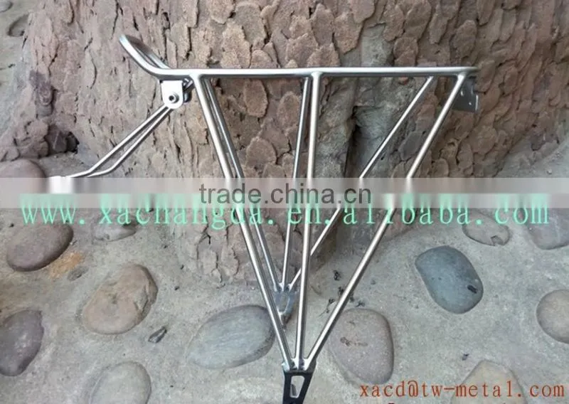 XACD titanium bicycle rear rack with handing brush capacity 25kg Ti bicycle rear rack