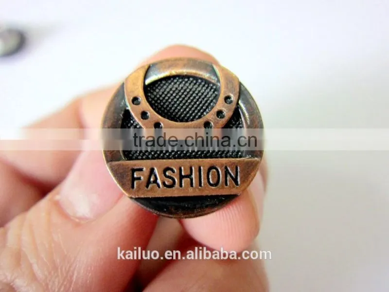 fashion brush copper color jeans button