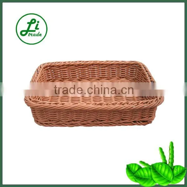 retangular poly rattan basket