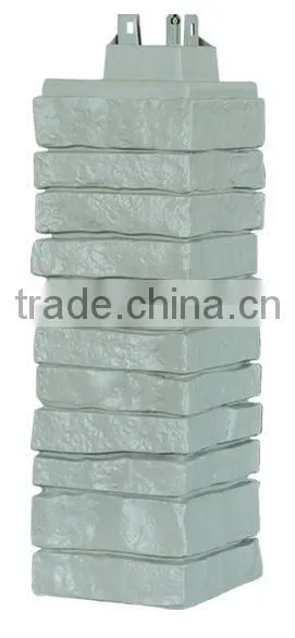 Exterior faux stone siding