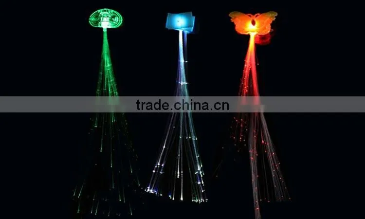 Wedding Decoration Colorful Free Samle Led Hair Fiber Braid With Top Quality