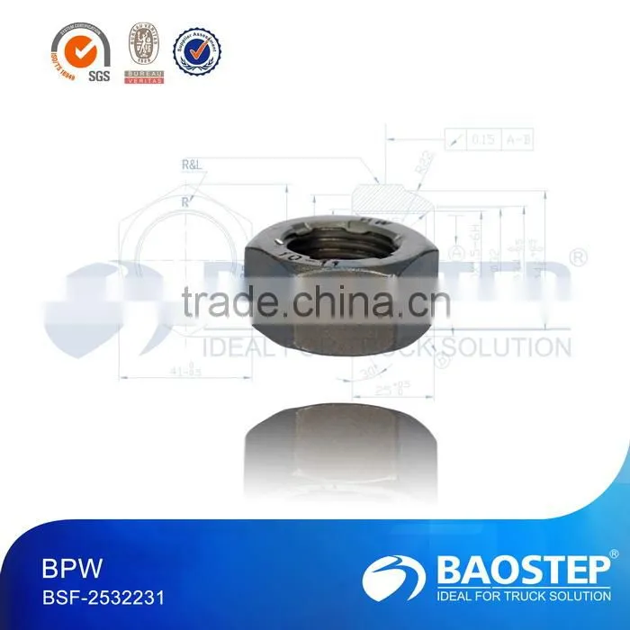 Hex wheel nuts for BPW