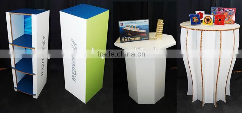 Hot sale cardboard paper furniture,cardboard desk/chair /new style recycled corrugated paper furniture