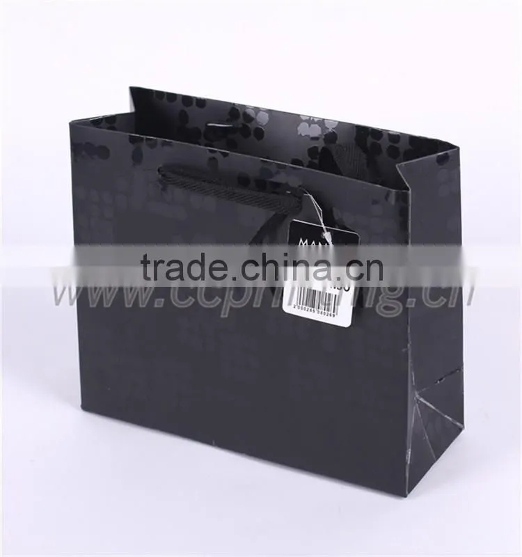 fashion paper shopping bag black luxury paper gift bag