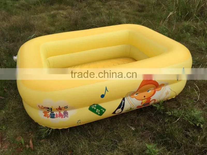 Yiwu price yellow child size New design inflatable phthlate free pvc swimming pool with custom logo printed for promotion