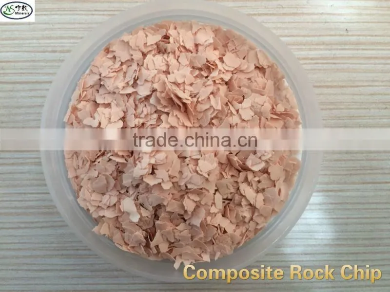 Colorful Composite/Natural Rock chips polymar flakes for granite and marble stone effect coating