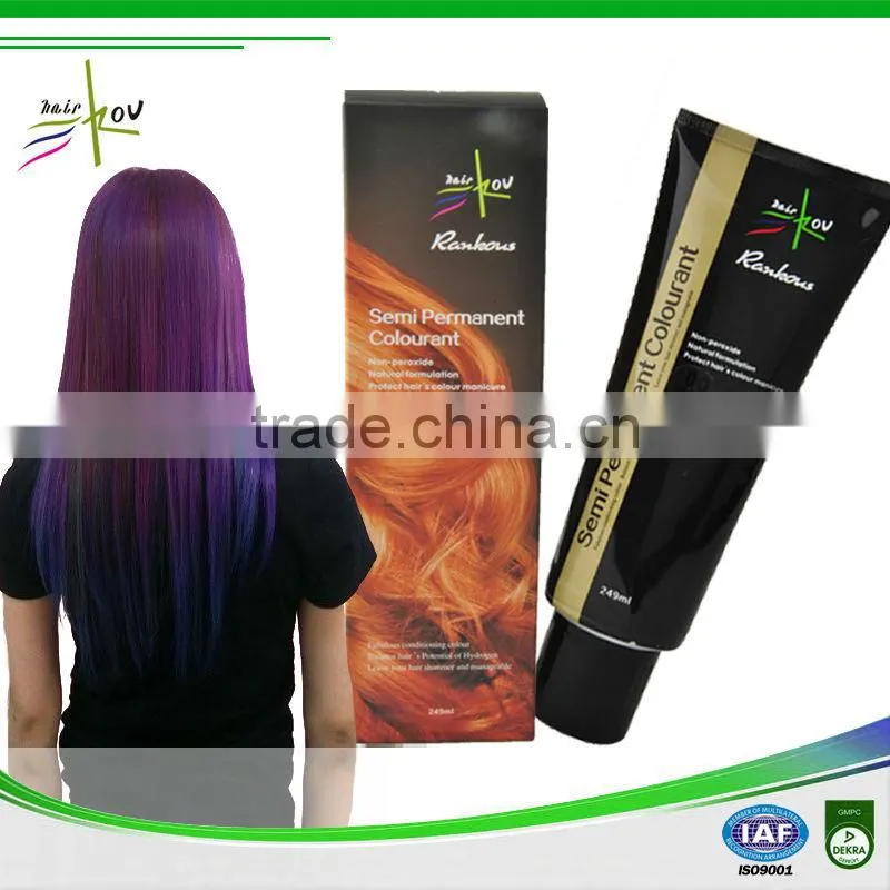 Natural Formulation Non-peroxide Semi Permanent Colourant For Hair Color Cream