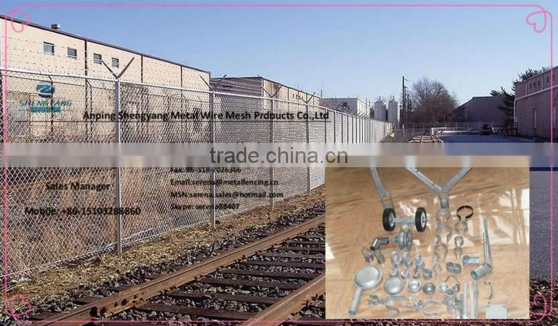 pvc coated green highway chain link fence / plastic chain link fence