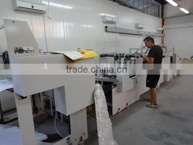 High efficiency laminated paper bag making machine