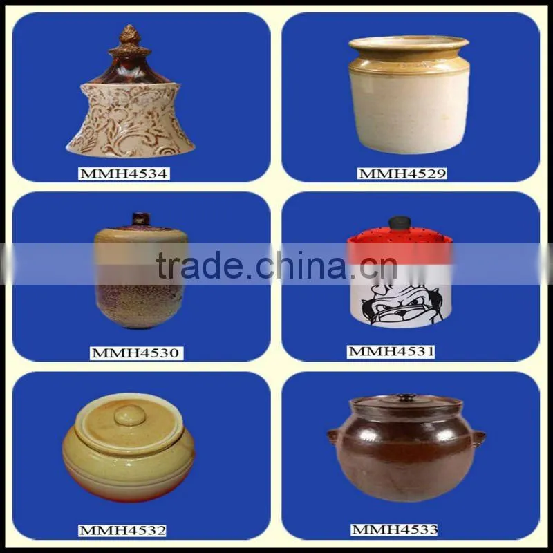 Personalized ceramic jar pickled garlic