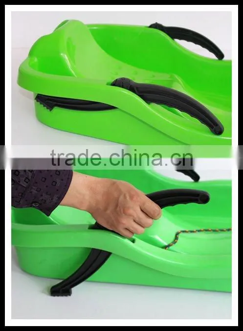 plastic snow sledge with rope and brake