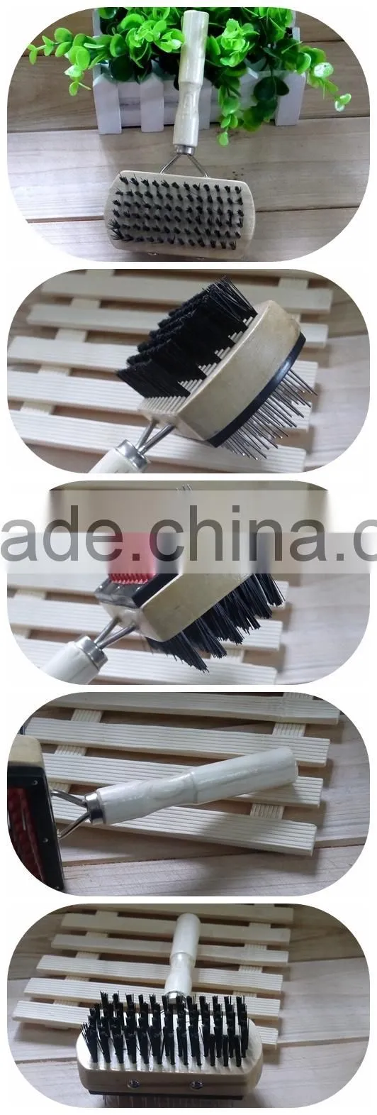 Dog grooming tool wood dog brush pet brush and comb