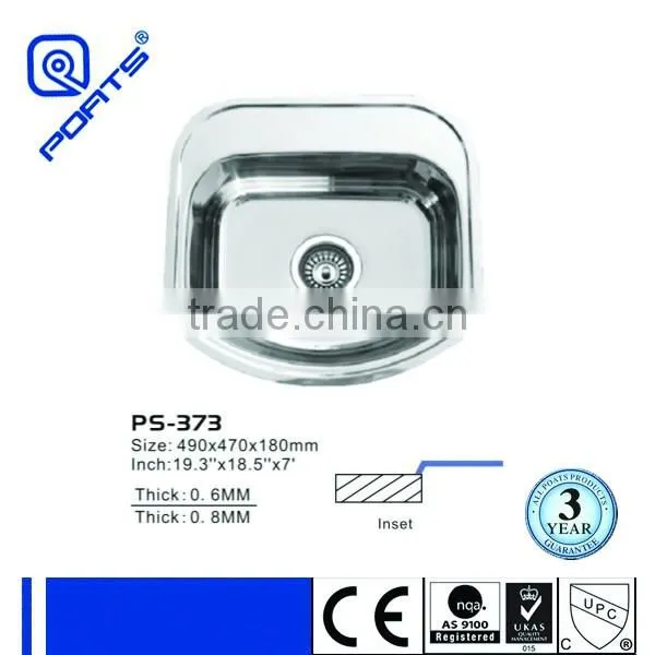 POATS PS-373 Stainless Steel Sink Size:490x470x180mm