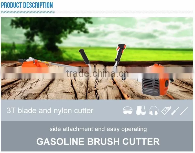 garden grass cutting machine nylon line gas grass trimmer with 58cc engine