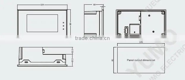 Kinco MT4210T 4.3" TFT 480X272 pixels LED serial port hmi touch screen panel HMI