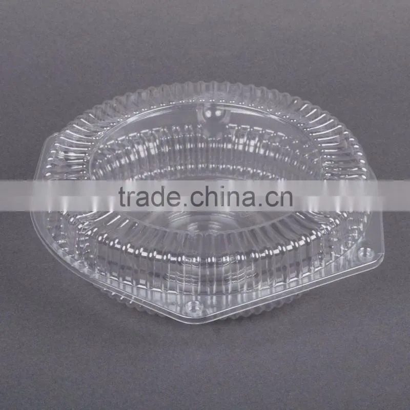 round shape pancake container clamshell plastic
