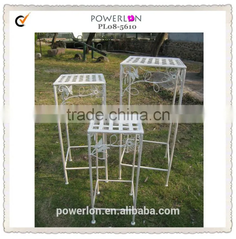 Patio Decoration Wrought Iron 3 tier Flower Pots Wholesale